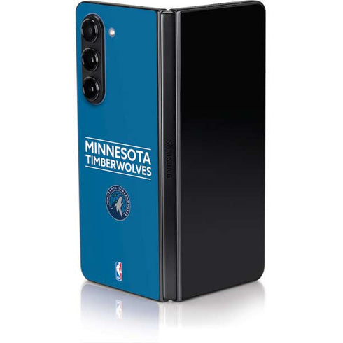 NBA Minnesota Timberwolves Standard - Blue Galaxy Z Fold5 5G Skin